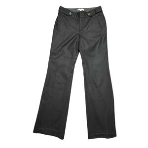 Banana Republic Jackson Fit‎ Wool Pants Black Wider-Leg Flare Womens Size 6 Long